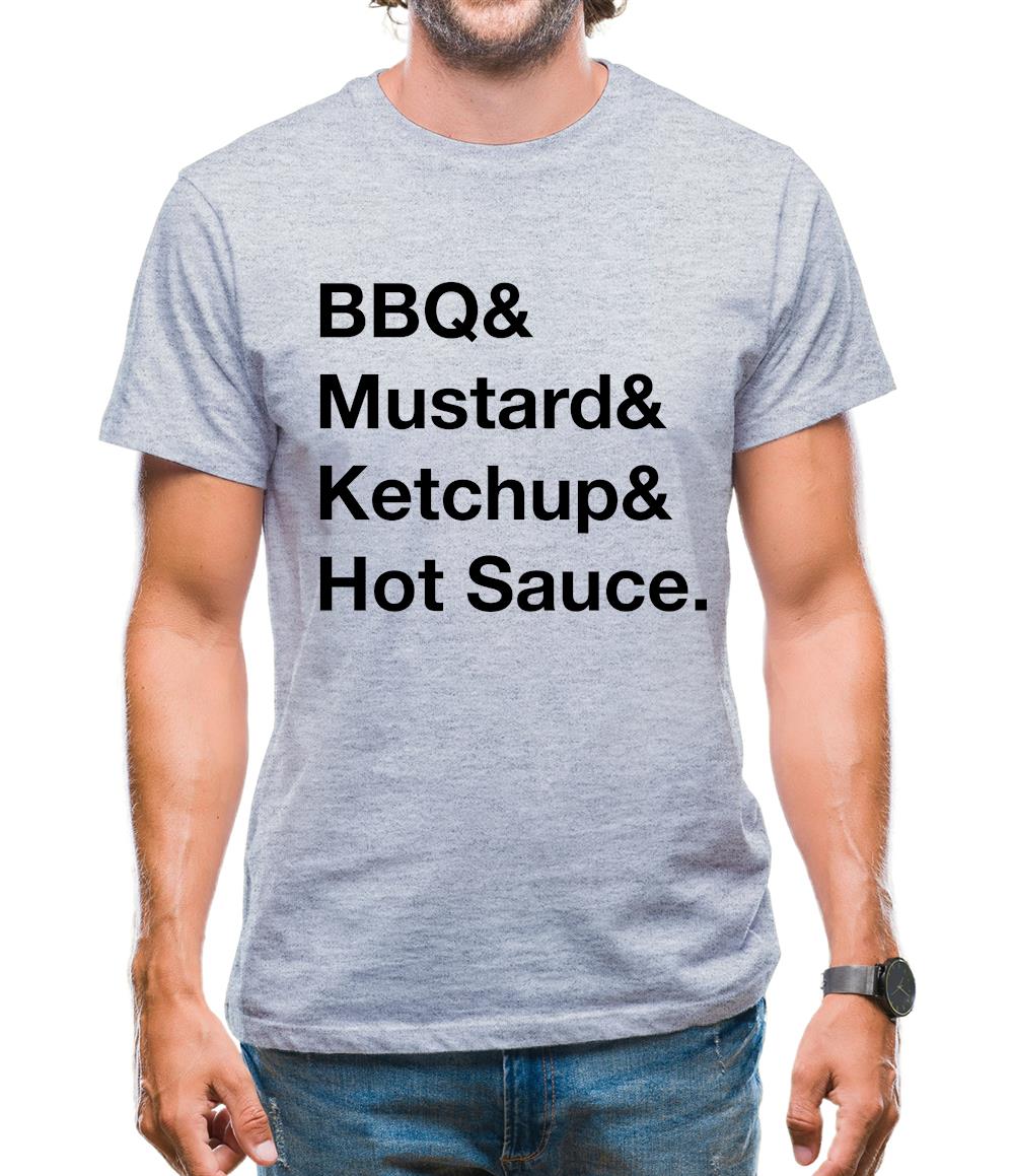 Bbq & Mustart & Ketchup Mens T-Shirt