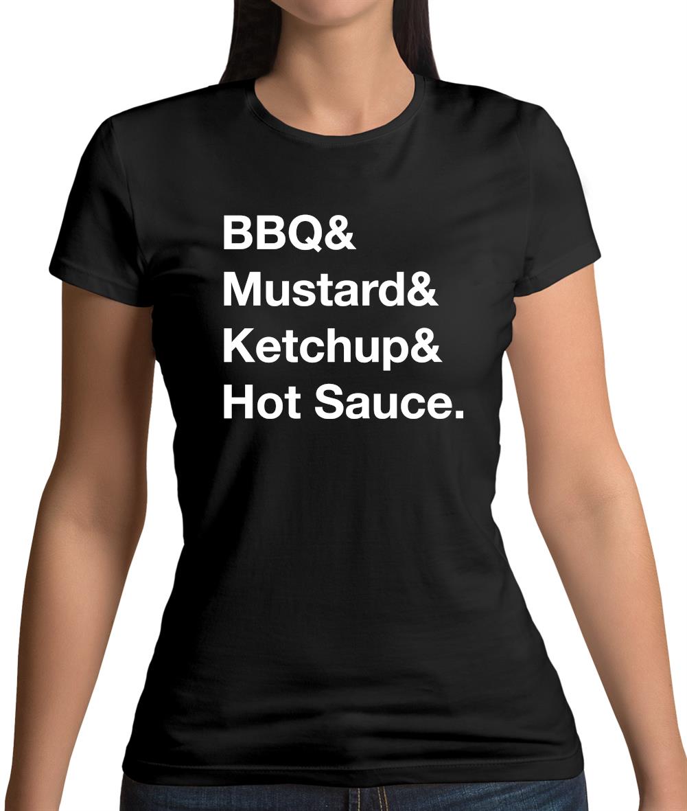Bbq & Mustart & Ketchup Womens T-Shirt