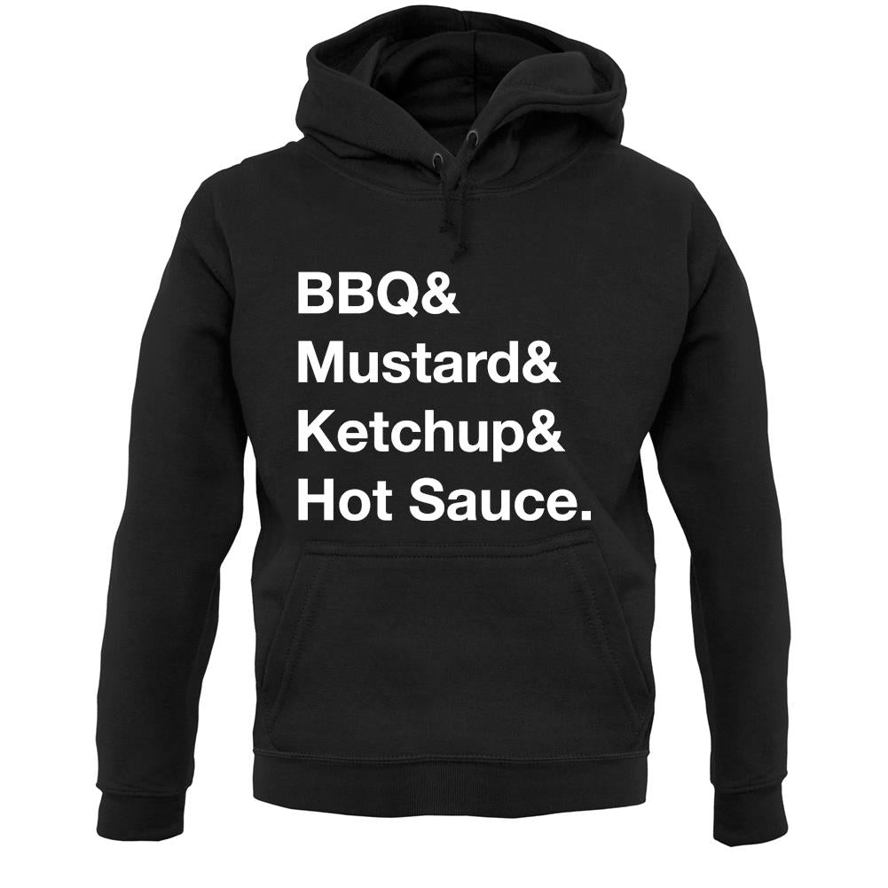 Bbq & Mustart & Ketchup Unisex Hoodie