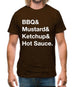 Bbq & Mustart & Ketchup Mens T-Shirt