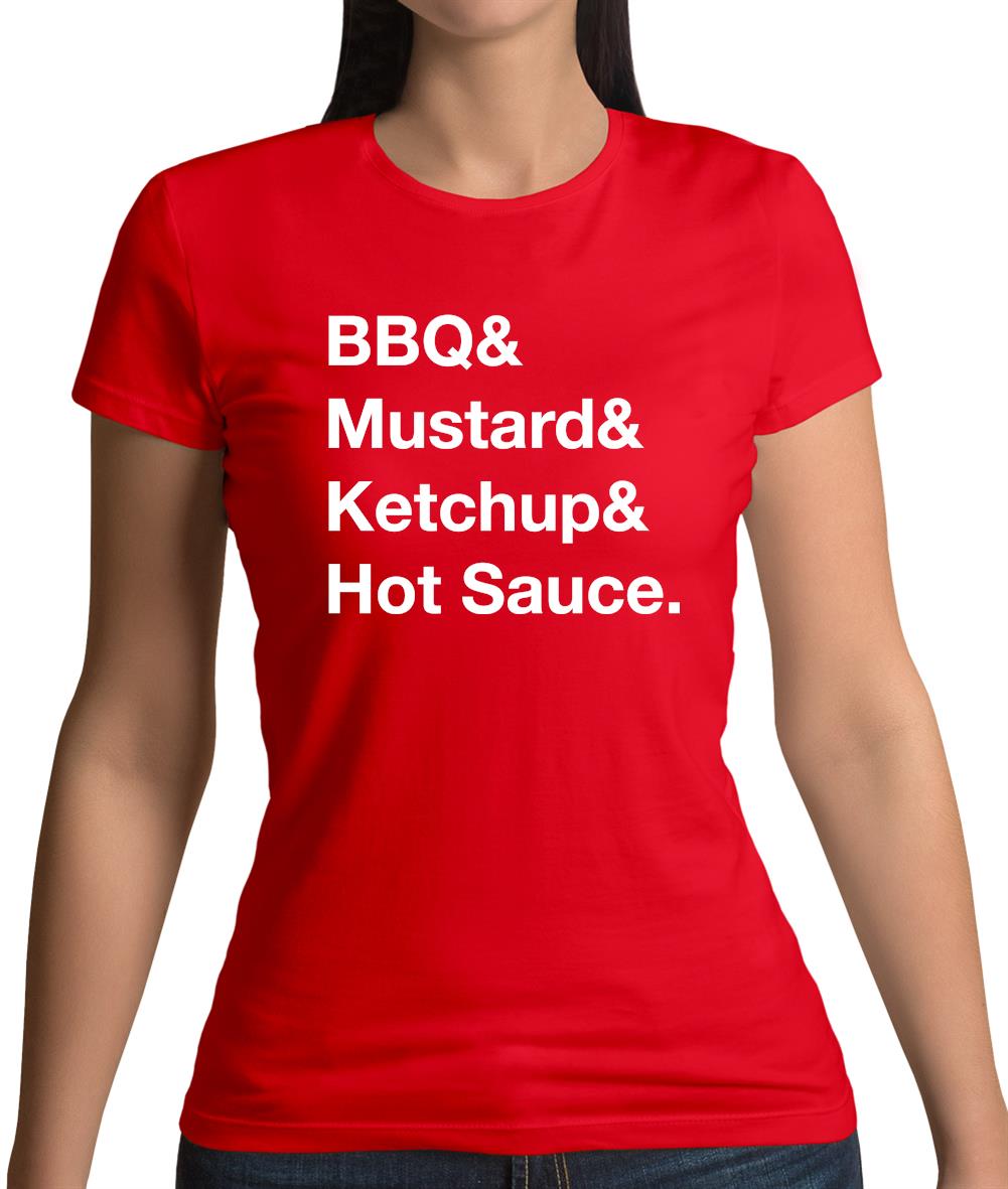Bbq & Mustart & Ketchup Womens T-Shirt