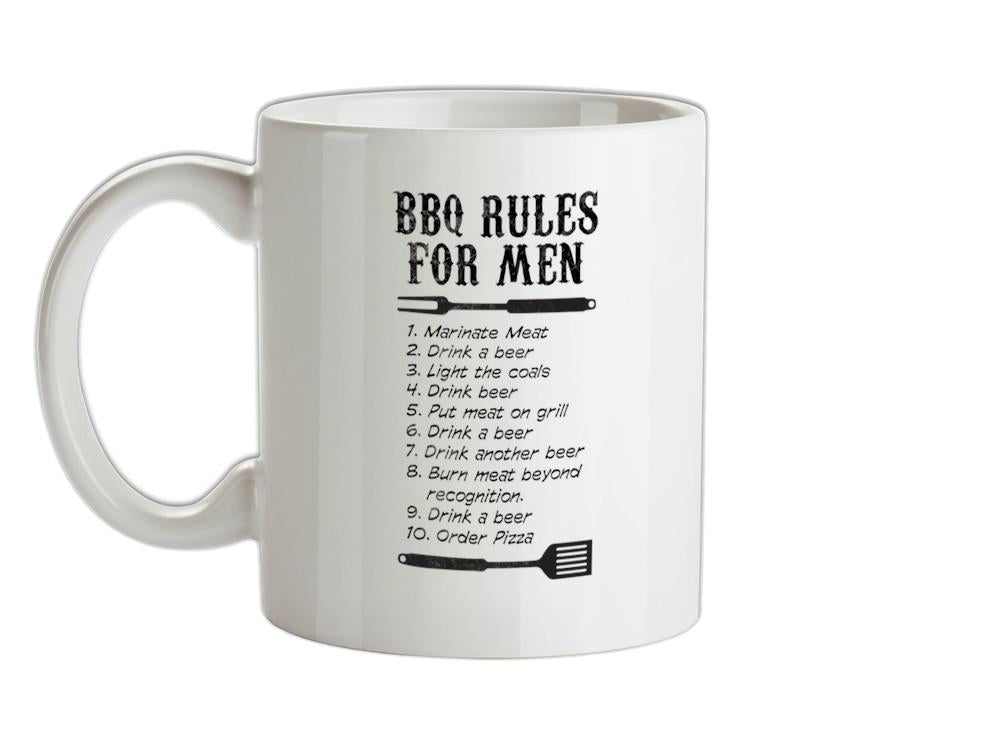 BBQ Rules for MEN Ceramic Mug