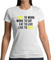 Bike To Work Live To Bike Womens T-Shirt