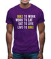 Bike To Work Live To Bike Mens T-Shirt