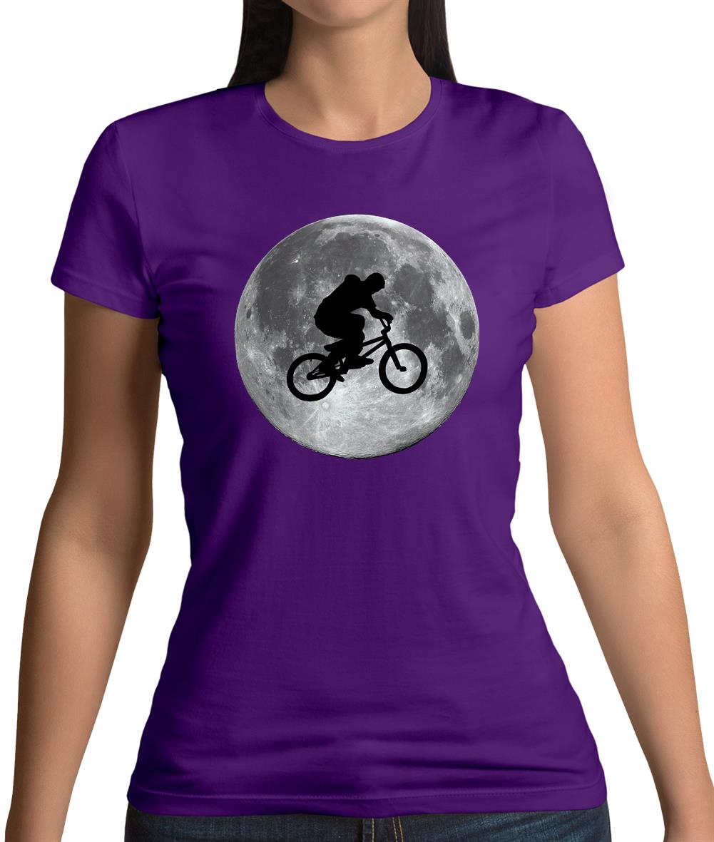Bmx Moon Womens T-Shirt
