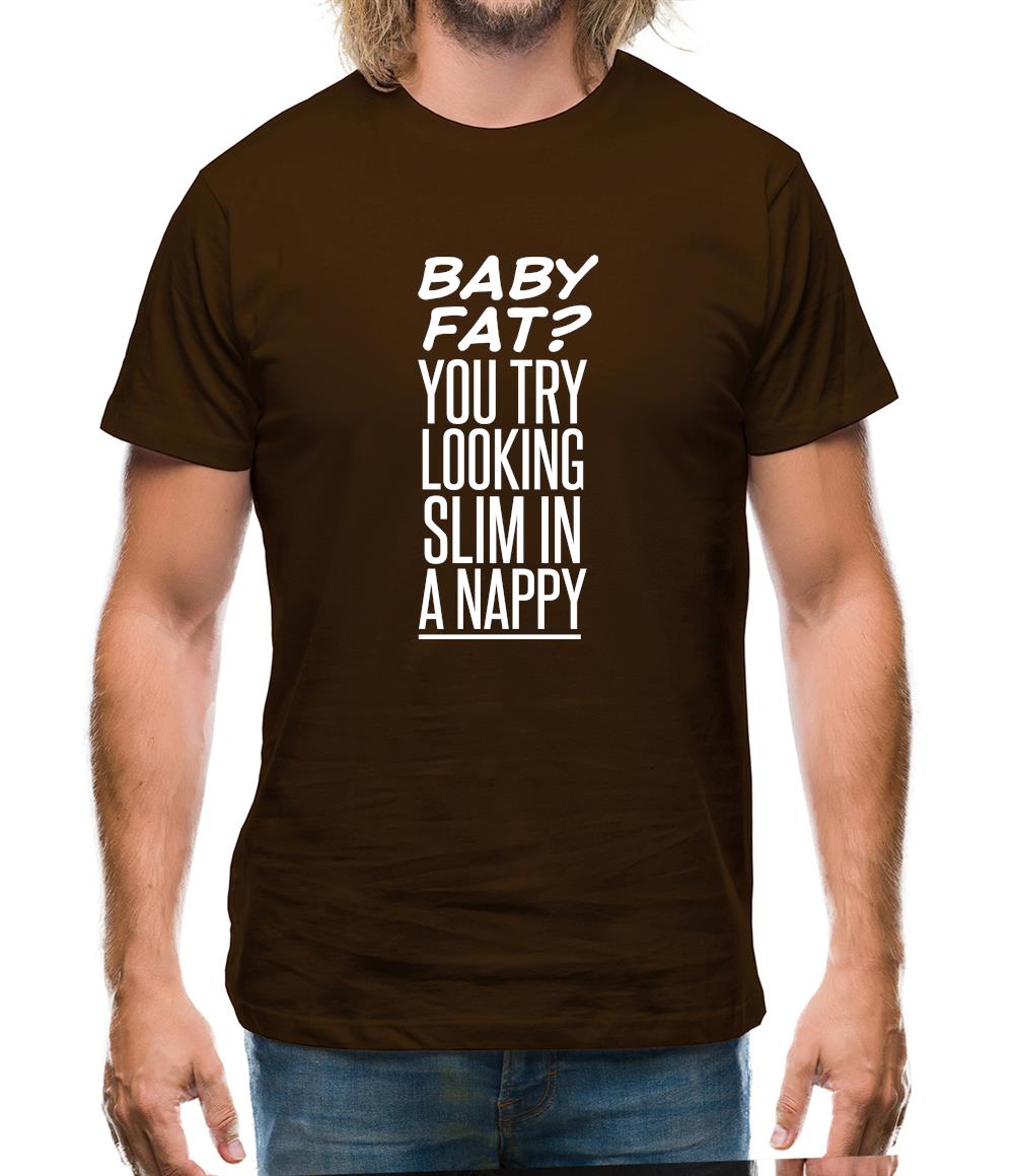 Baby Fat In Nappy Mens T-Shirt