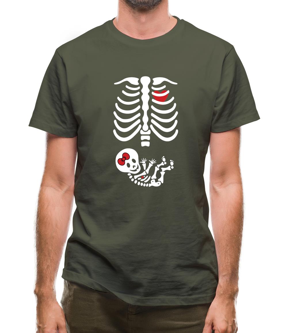 Skeleton Baby Girl Mens T-Shirt