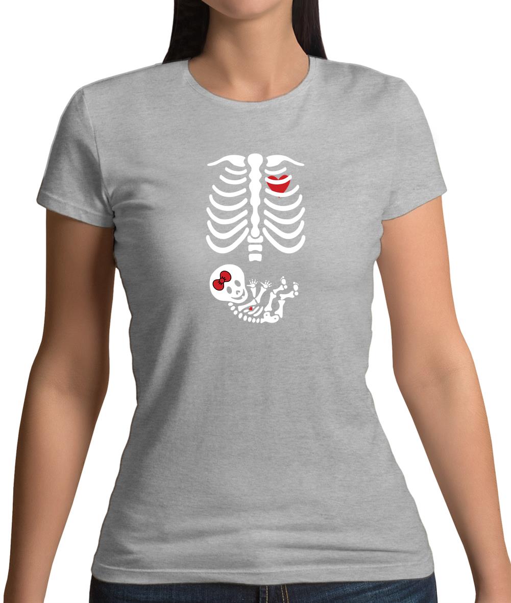 Skeleton Baby Girl Womens T-Shirt