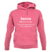 Bacon Definition unisex hoodie