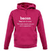 Bacon Definition unisex hoodie