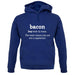 Bacon Definition unisex hoodie