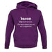 Bacon Definition unisex hoodie