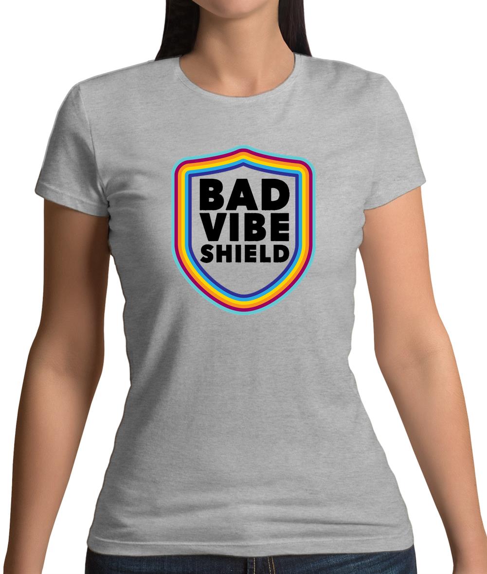 Bad Vibe Shield Womens T-Shirt