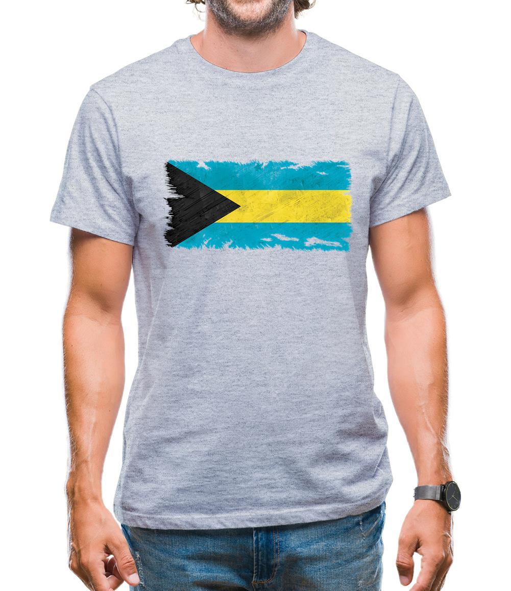 Bahamas, The Grunge Style Flag Mens T-Shirt