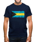 Bahamas, The Grunge Style Flag Mens T-Shirt