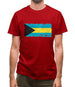 Bahamas, The Grunge Style Flag Mens T-Shirt