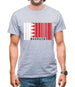 Bahrain Barcode Style Flag Mens T-Shirt