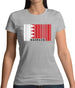 Bahrain Barcode Style Flag Womens T-Shirt