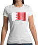 Bahrain Barcode Style Flag Womens T-Shirt
