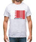 Bahrain Barcode Style Flag Mens T-Shirt