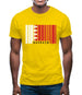 Bahrain Barcode Style Flag Mens T-Shirt