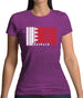 Bahrain Barcode Style Flag Womens T-Shirt