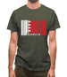 Bahrain Barcode Style Flag Mens T-Shirt