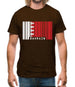 Bahrain Barcode Style Flag Mens T-Shirt