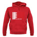 Bahrain Barcode Style Flag unisex hoodie