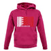 Bahrain Barcode Style Flag unisex hoodie