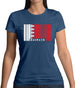 Bahrain Barcode Style Flag Womens T-Shirt