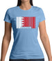 Bahrain Barcode Style Flag Womens T-Shirt