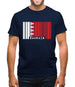 Bahrain Barcode Style Flag Mens T-Shirt