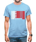 Bahrain Barcode Style Flag Mens T-Shirt