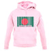 Bangladesh Barcode Style Flag unisex hoodie