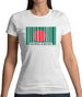 Bangladesh Barcode Style Flag Womens T-Shirt