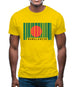 Bangladesh Barcode Style Flag Mens T-Shirt