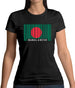 Bangladesh Barcode Style Flag Womens T-Shirt