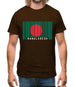 Bangladesh Barcode Style Flag Mens T-Shirt