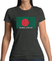 Bangladesh Barcode Style Flag Womens T-Shirt