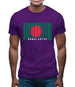 Bangladesh Barcode Style Flag Mens T-Shirt