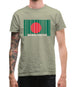 Bangladesh Barcode Style Flag Mens T-Shirt