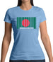 Bangladesh Barcode Style Flag Womens T-Shirt