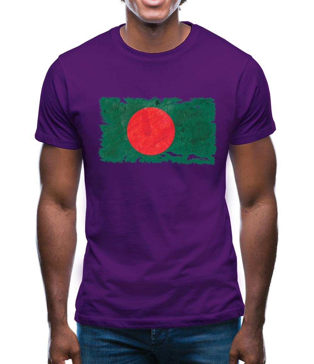 Bangladesh Grunge Style Flag Mens T-Shirt