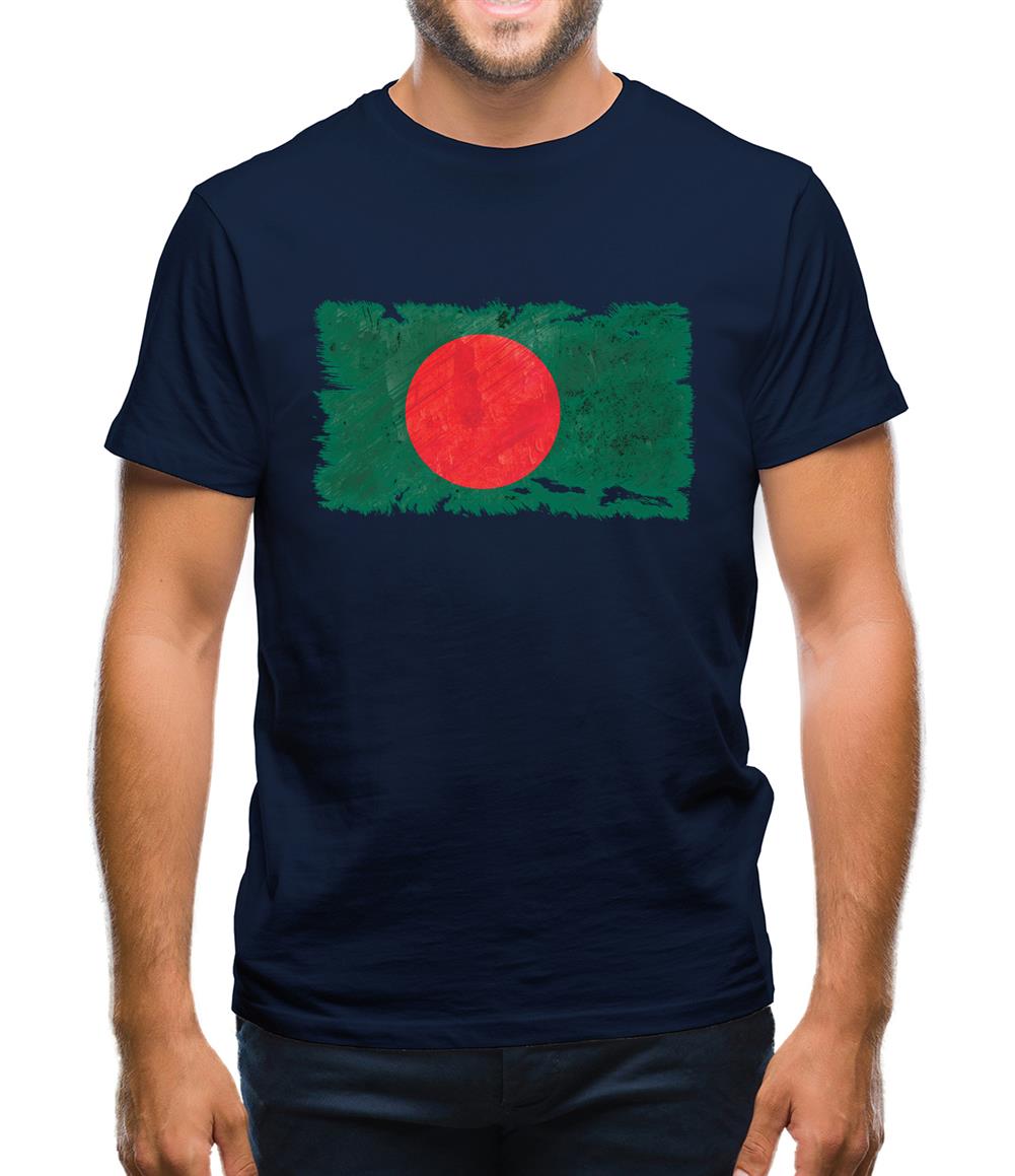 Bangladesh Grunge Style Flag Mens T-Shirt