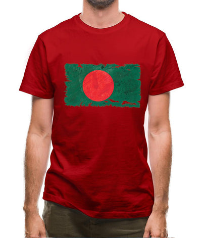 Bangladesh Grunge Style Flag Mens T-Shirt