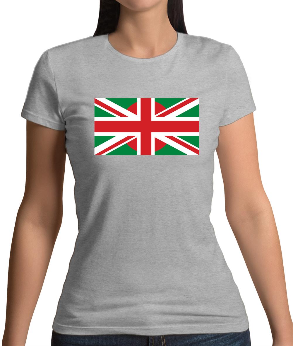 Bangladesh Union Jack Flag Womens T-Shirt