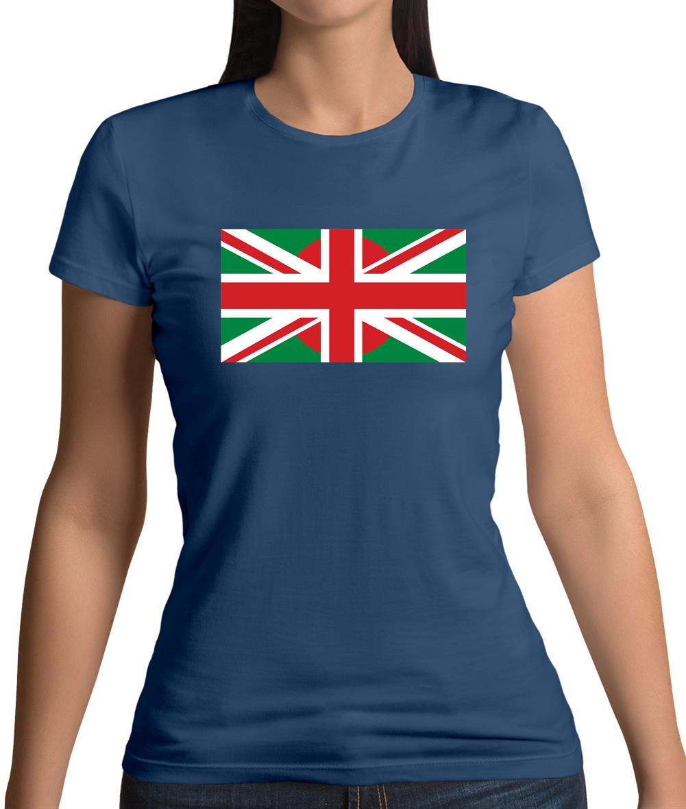 Bangladesh Union Jack Flag Womens T-Shirt