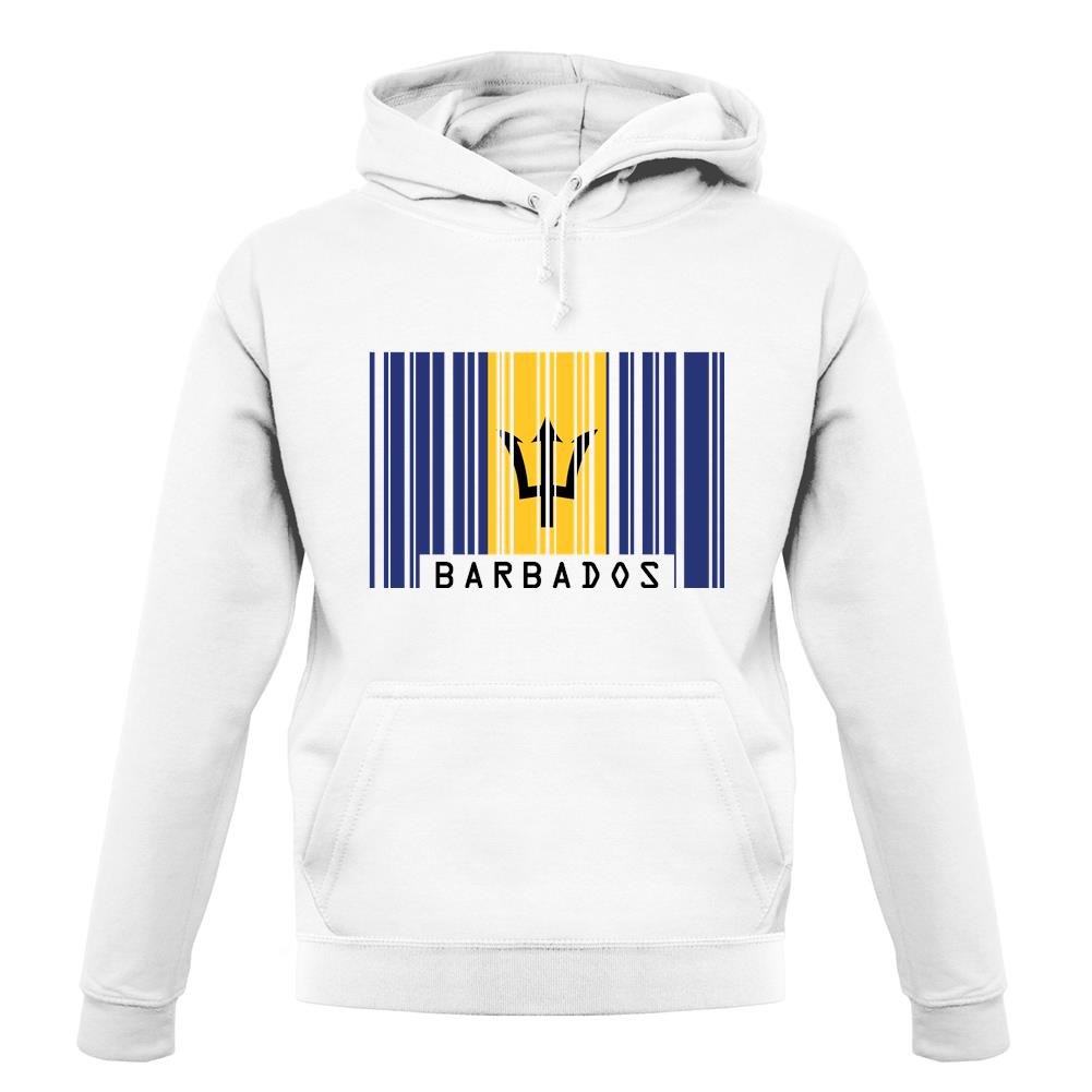 Barbados Barcode Style Flag unisex hoodie