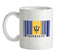 Barbados Barcode Style Flag Ceramic Mug